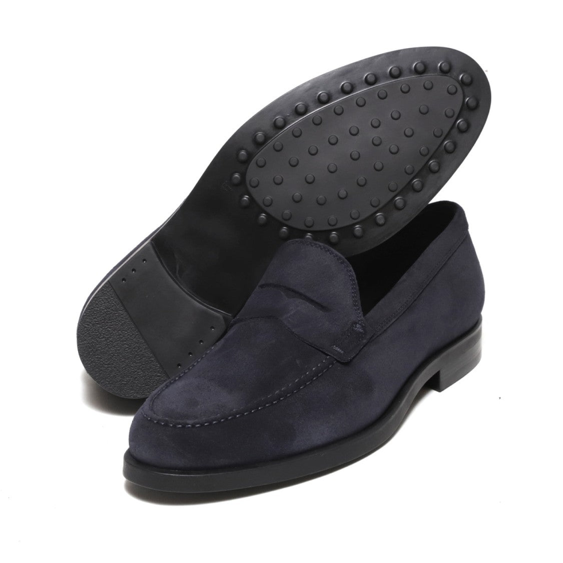 Green George Moccasin In Soft Black Vegetable Tanned Leather