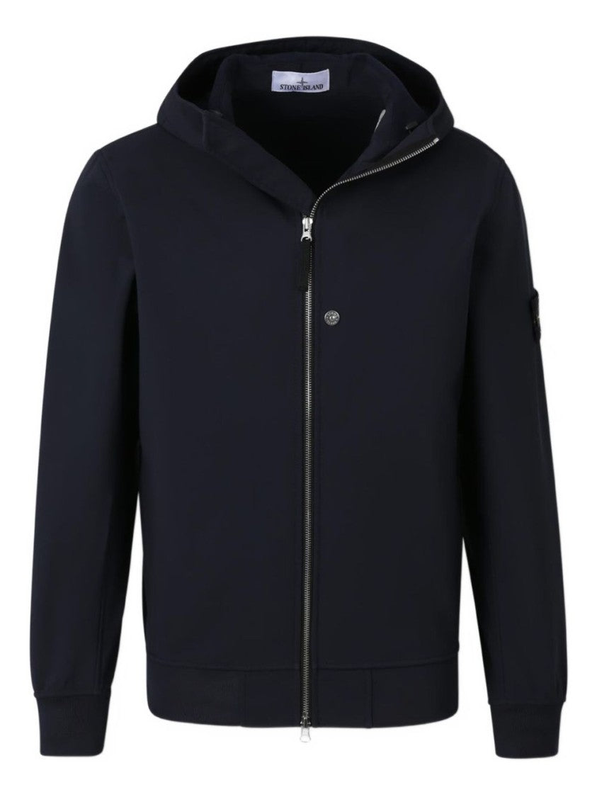 Stone Island Sophisticated Blue Jacket With Hood