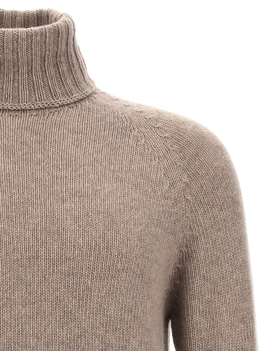 Ma'ry'ya Ribbed Cashmere Blend Turtleneck Sweater