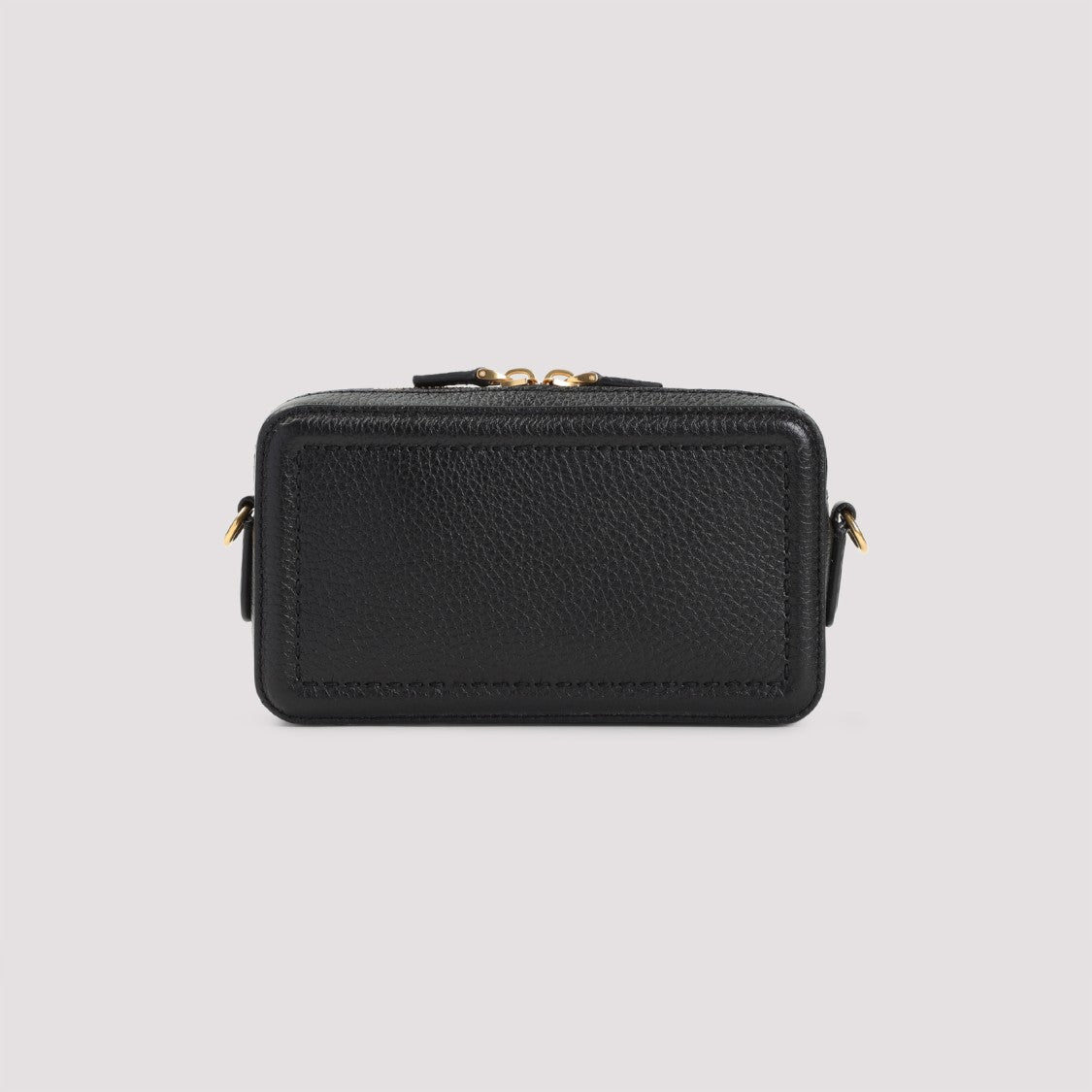 Valentino Garavani Pure Black Grained Leather Camera Case