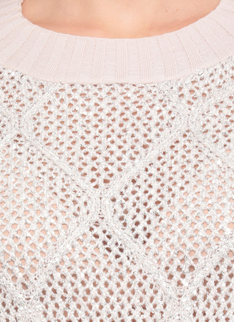 D. Exterior Pink Wool Sweater