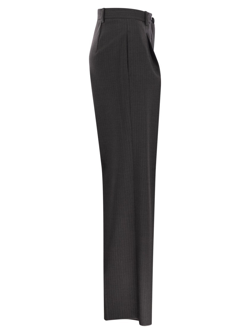 Max Mara Salsa - Straight-Leg Trousers In Virgin Wool