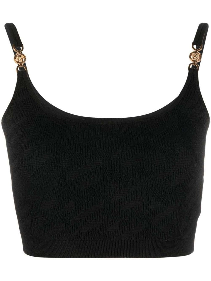 Versace Medusa Motif Knitted Top