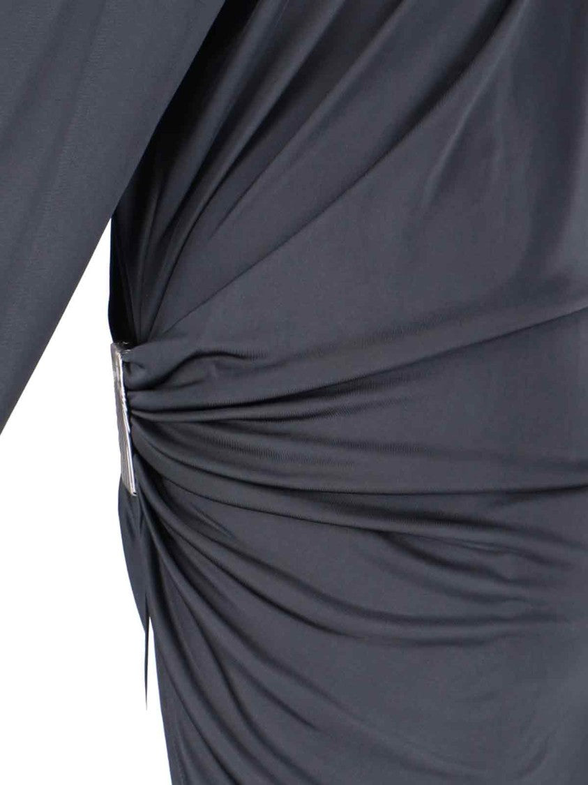 The Attico Draped Mini Dress – Grey