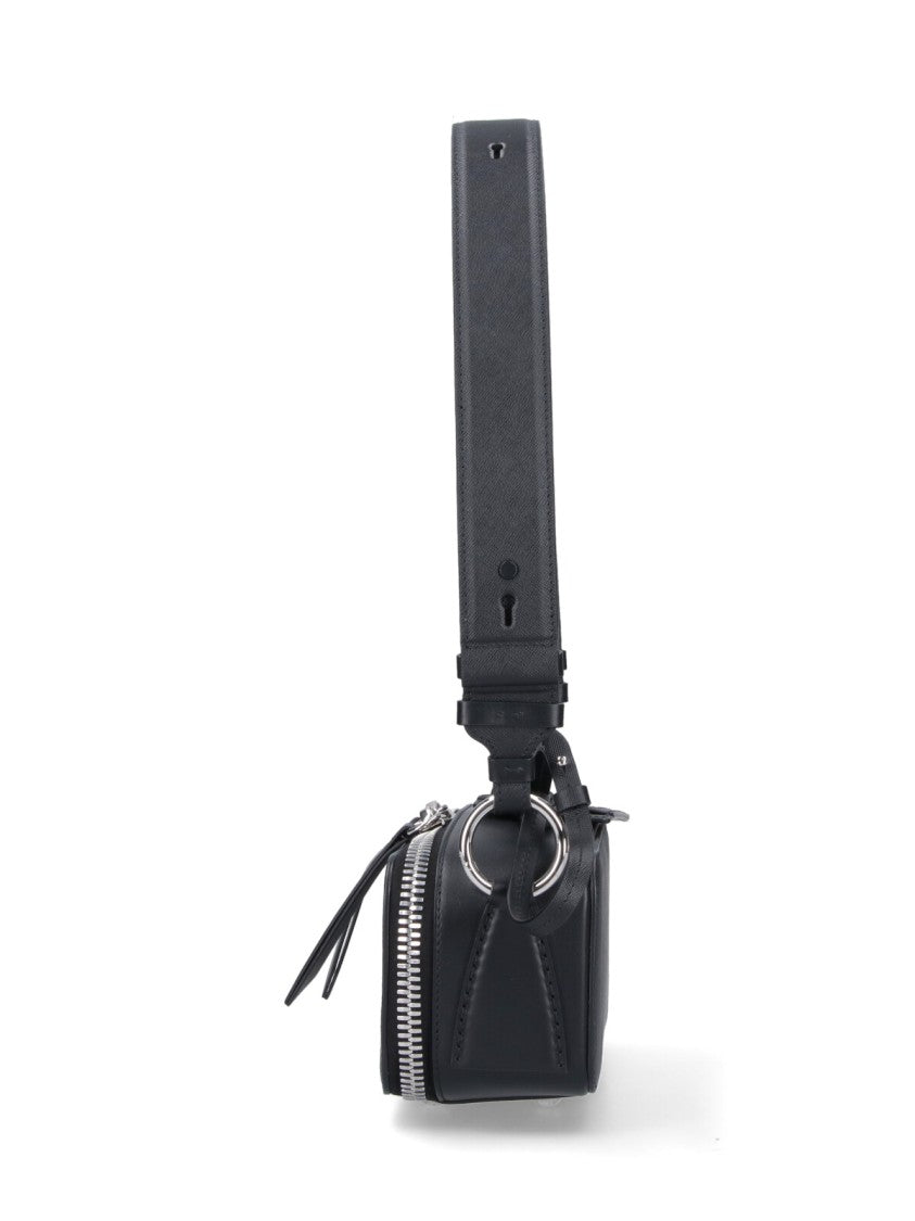 Maison Margiela Rectangular Smooth Black Bag With Adjustable Strap
