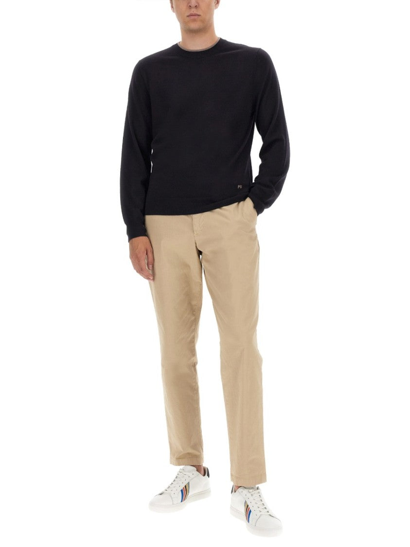 Ps Paul Smith Regular Fit Black Merino Wool Jersey