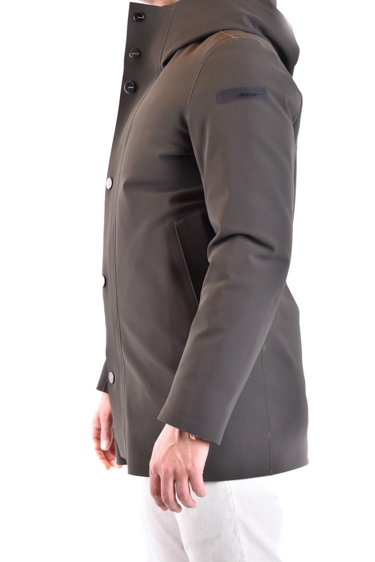 Rrd Matte Finish Green Down Jacket With Hood