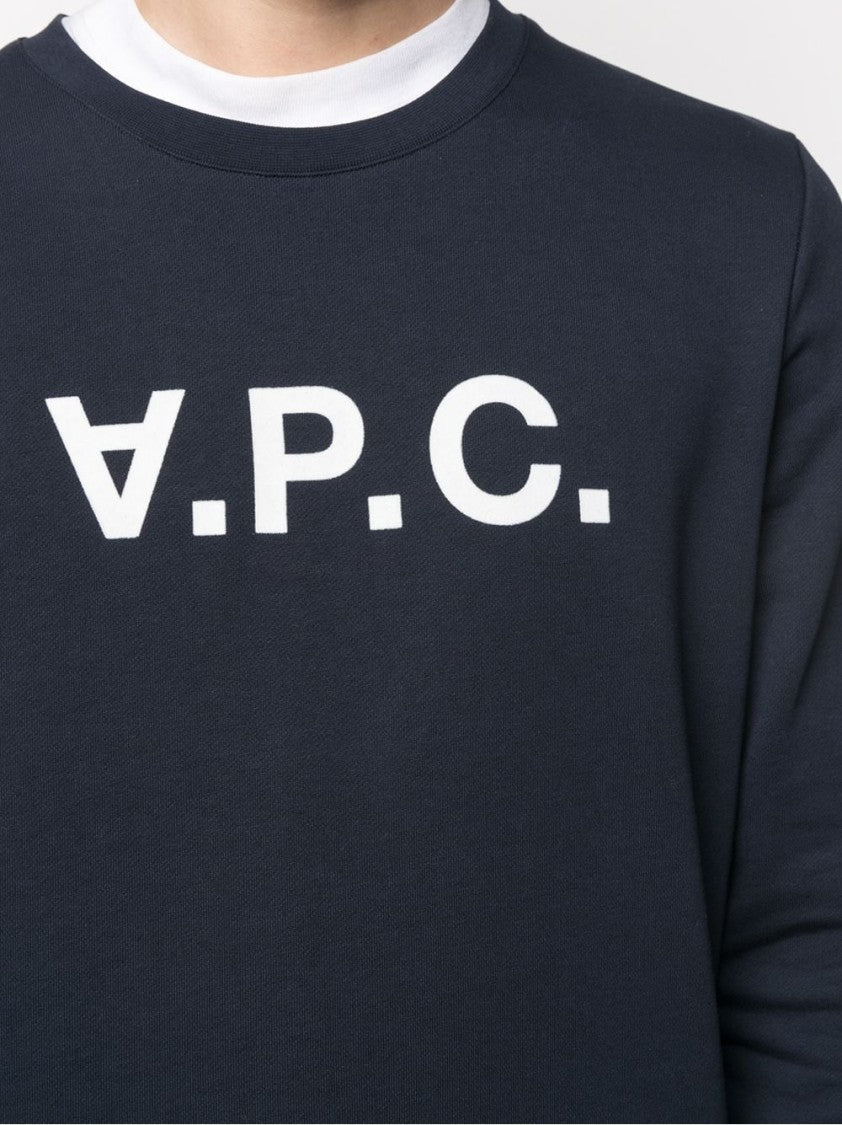 A.P.C. Cotton Sweatshirt With Bold Logo Design For Men