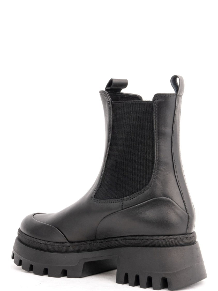 La Conte Black Leather Ankle Boots