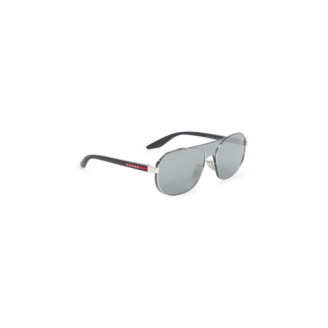 Prada Linea Rossa Black Acetate And Metal Sunglasses