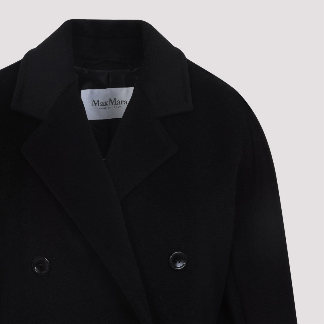 Max Mara Notched Collar Double-Breasted Wool