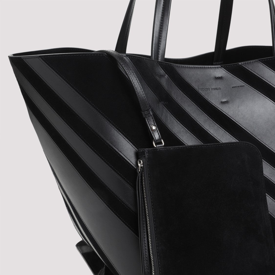 Phoebe Philo Basket Cabas Black Calf Leather Shoulder Bag