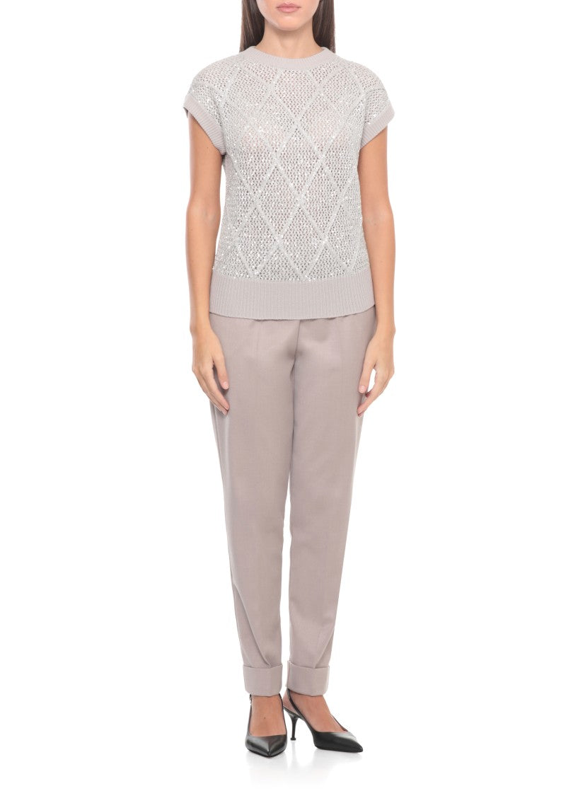 D. Exterior Grey Wool Blend Gilet