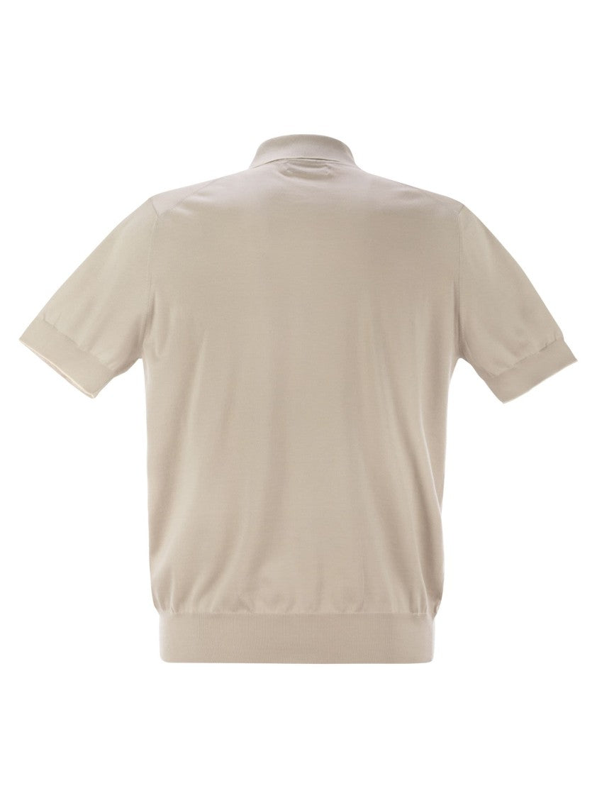 Brunello Cucinelli Lightweight Cotton Knit Polo Shirt