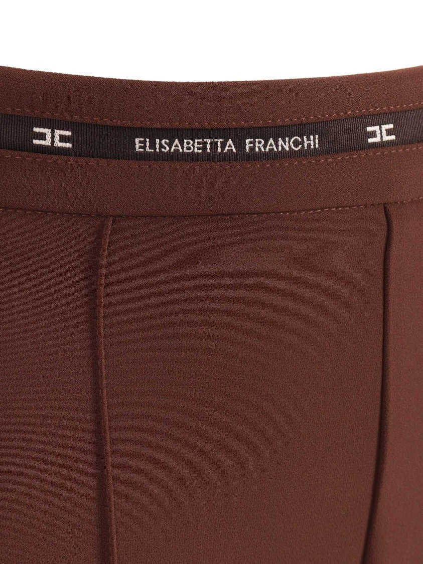 Elisabetta Franchi Structured Blazer And Flared Trousers Suit