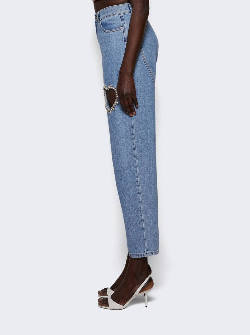 Area Crystal Heart Jean Light Blue