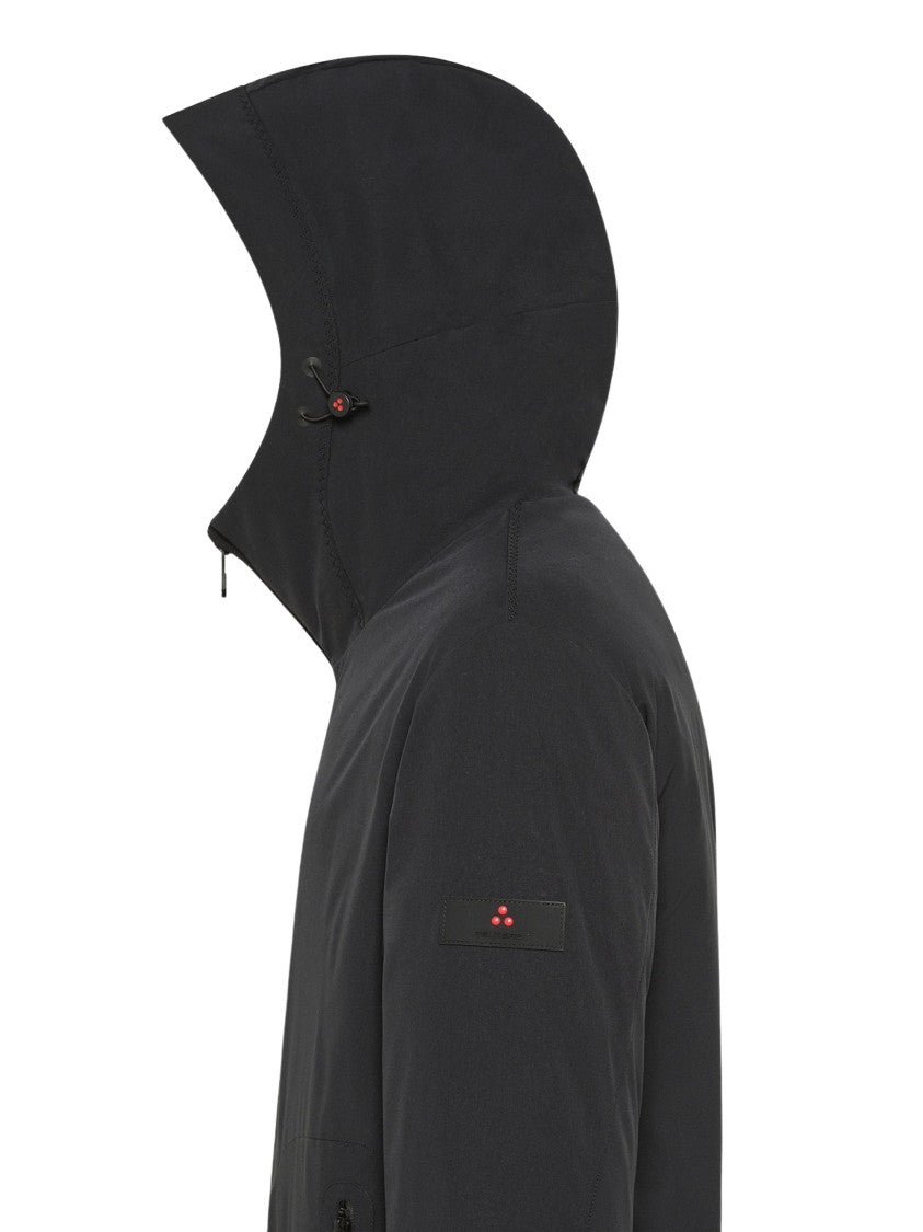 Peuterey Black Parka With Logo Patch
