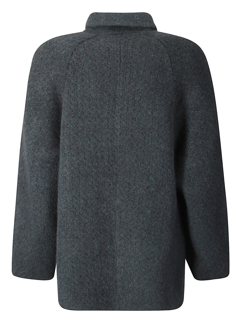 Boboutic Knitted Double-Breasted Jacket With Notched Lapels