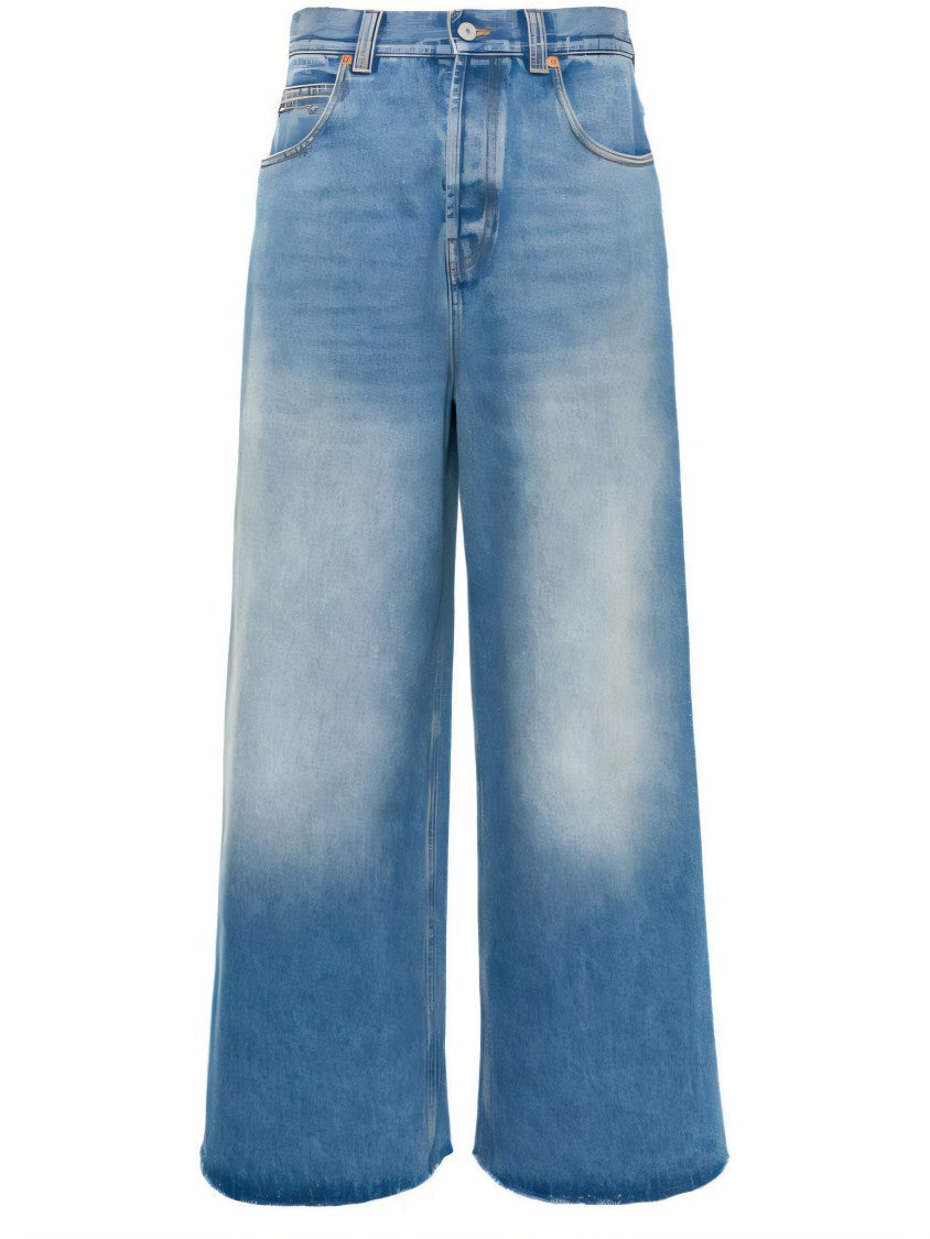 Gucci High-Waisted Wide-Leg Denim Pants