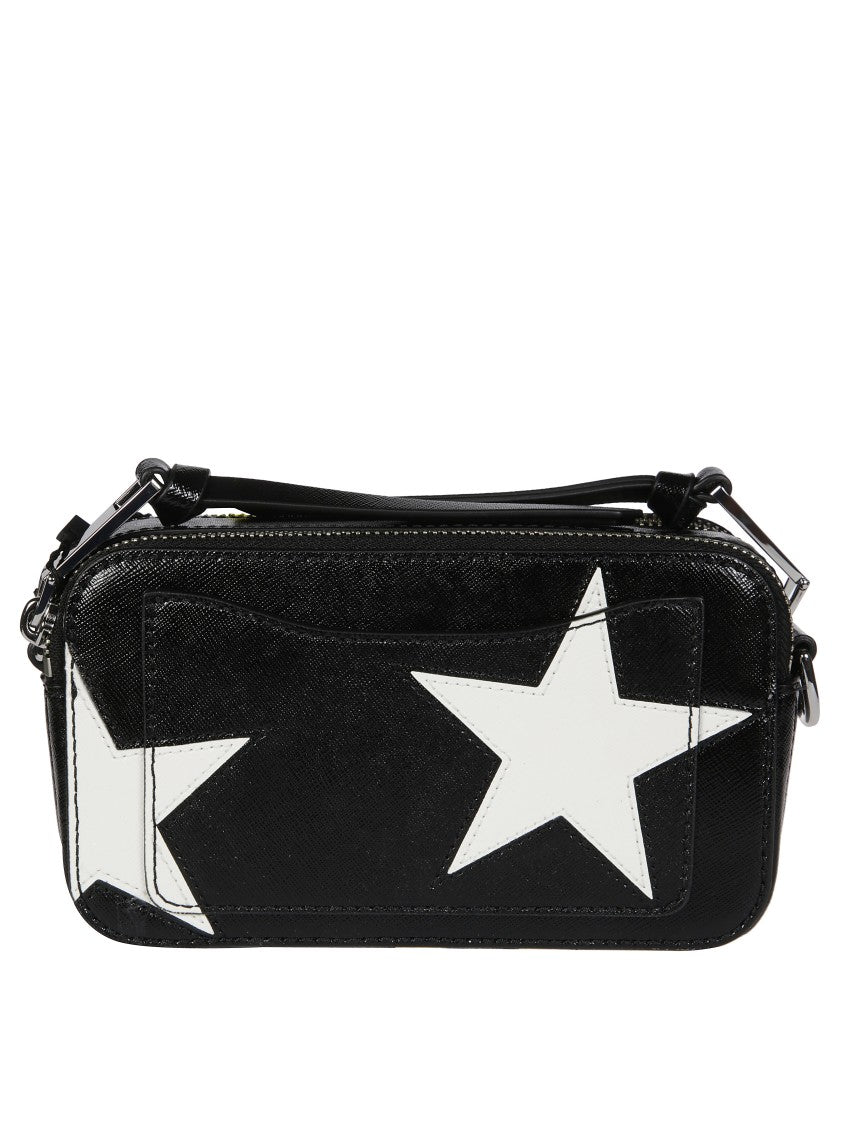 Marc Jacobs Rectangular Black And White Star Pattern Crossbody Bag