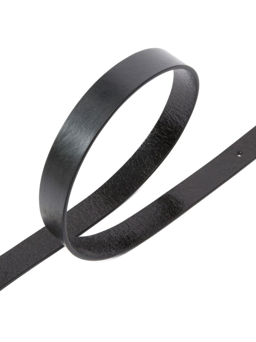 Pinko Leather Belt With Logo Buckle