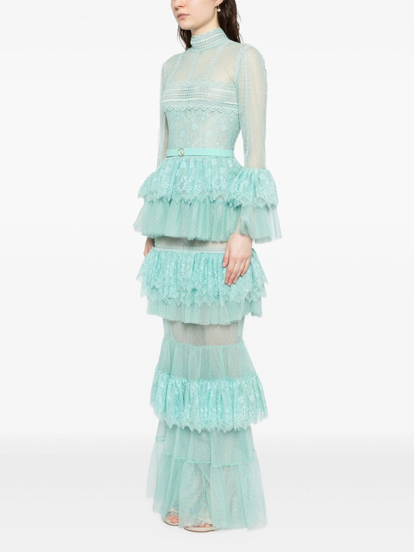 Saiid Kobeisy Ruffled Lace Dress