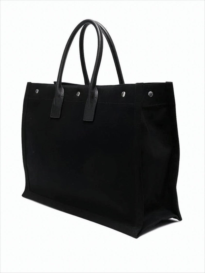 Saint Laurent Large Rectangular Tote Bag With Rounded Handles