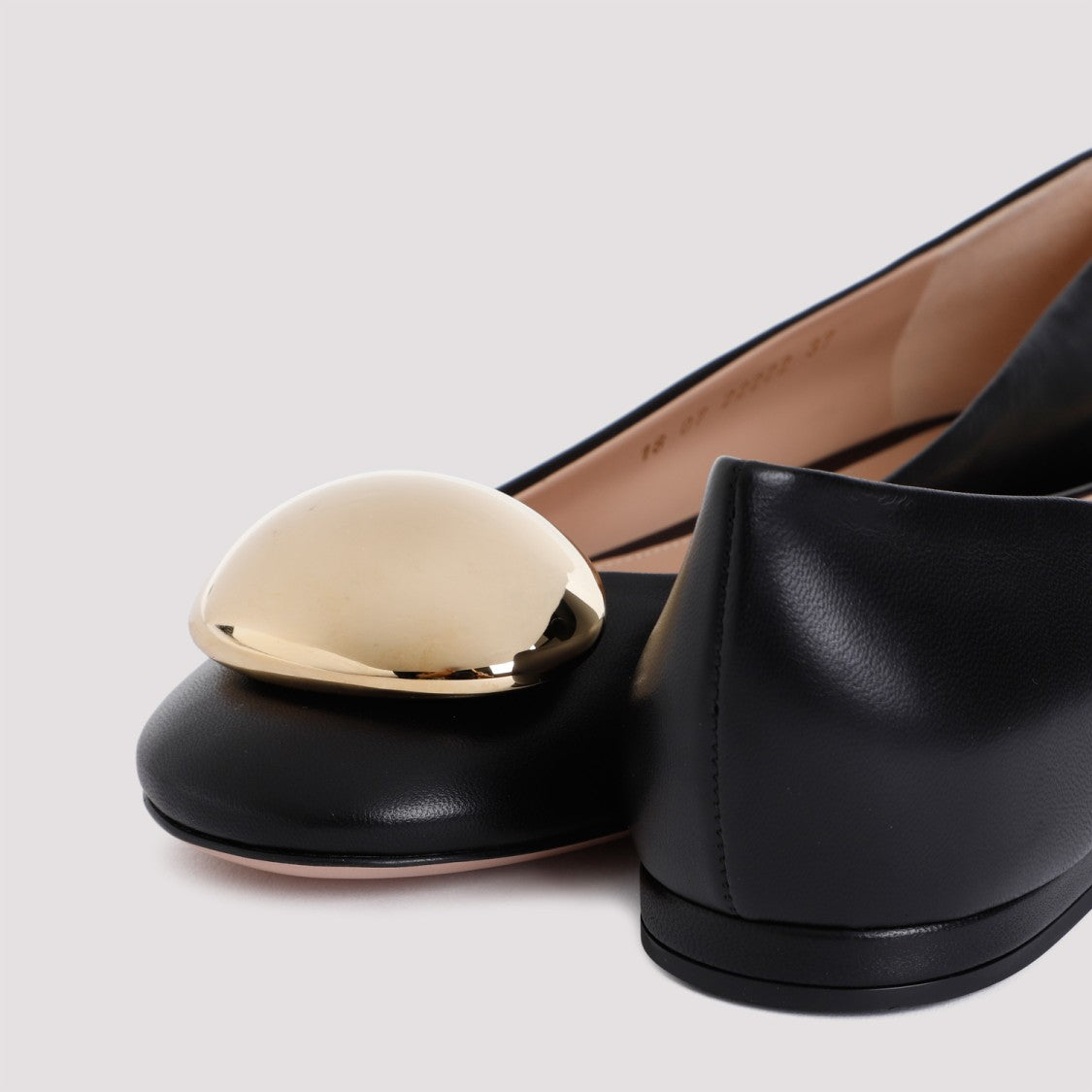 Gianvito Rossi Black Nappa Leather Ballerina
