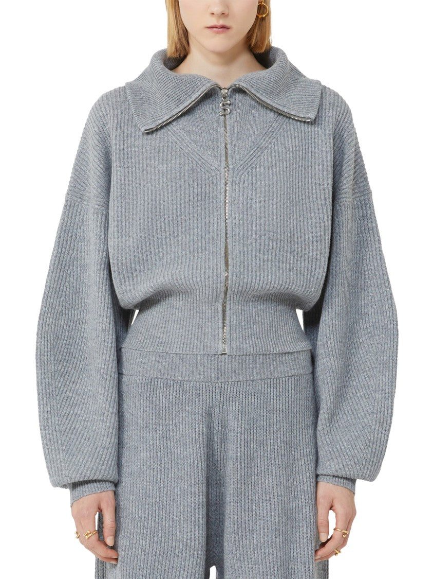 Max Mara Classic Knit Sweater In Rich Brown Hue