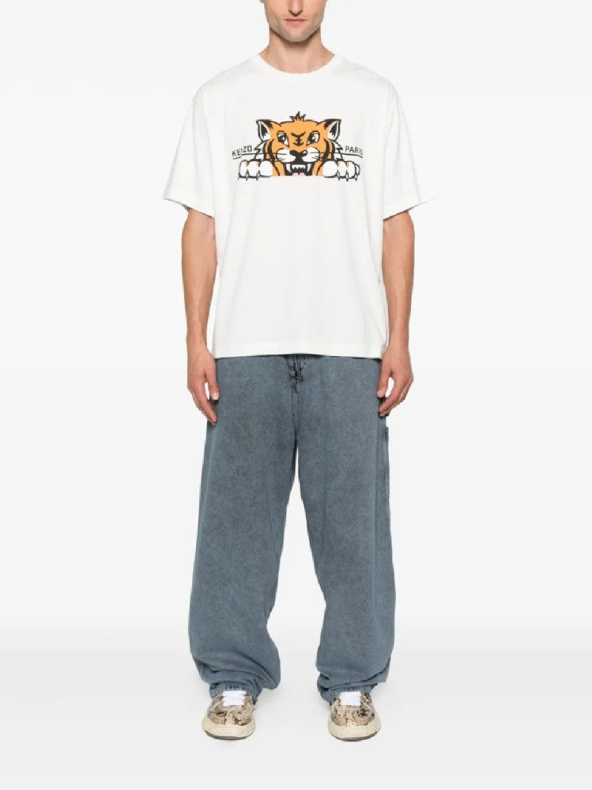 Kenzo White Graphic T-Shirt