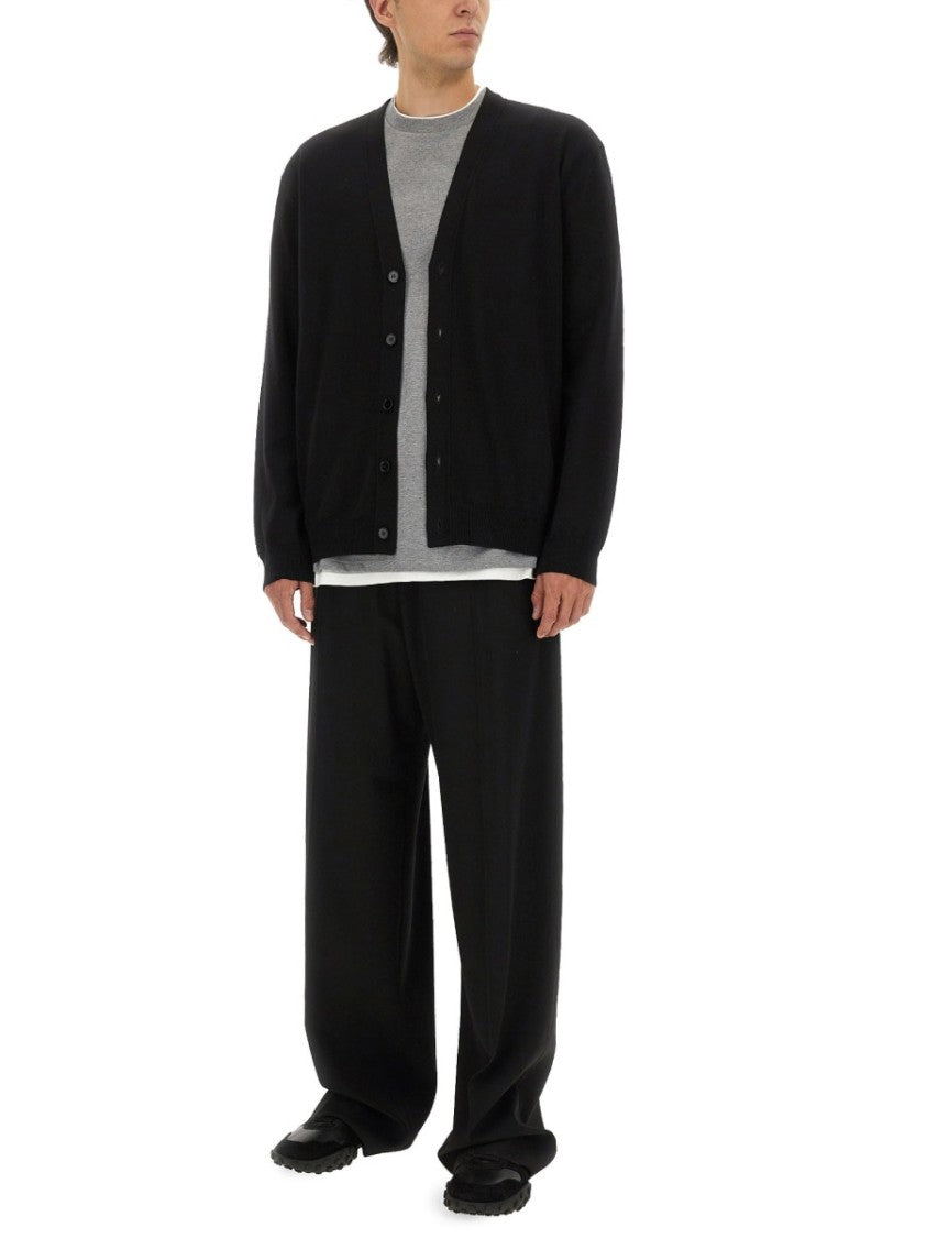 Jil Sander Classic V-Neck Merino Wool Cardigan