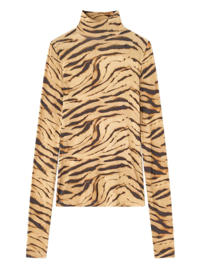 Ganni Fitted Long-Sleeve Top