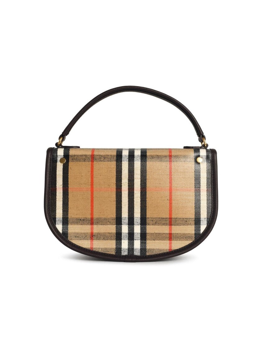 Burberry Highlands' Sand Cotton Blend Crossbody Bag