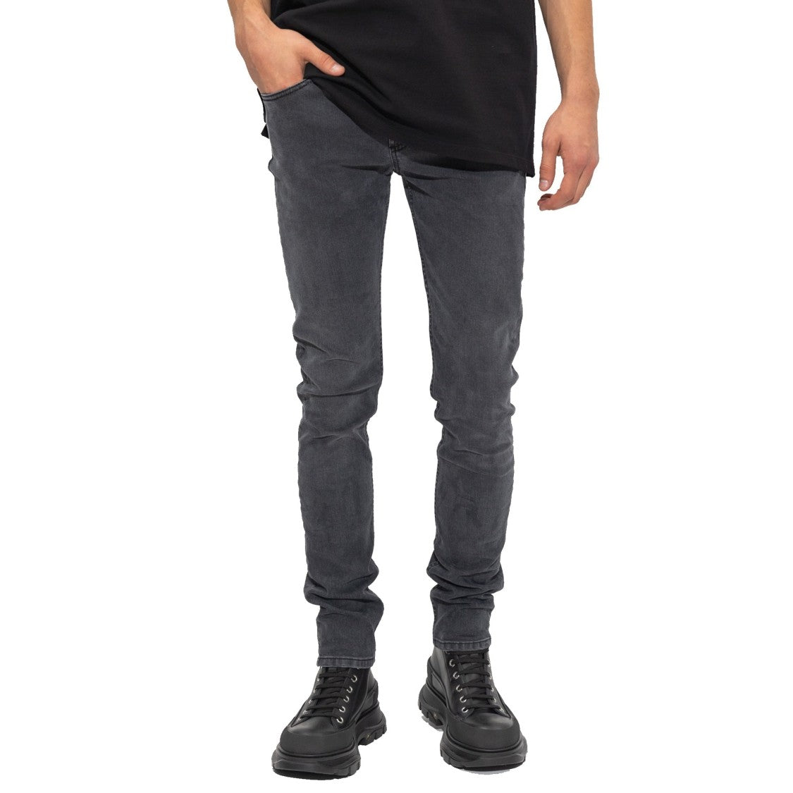 Alexander Mcqueen Grey Denim Jeans