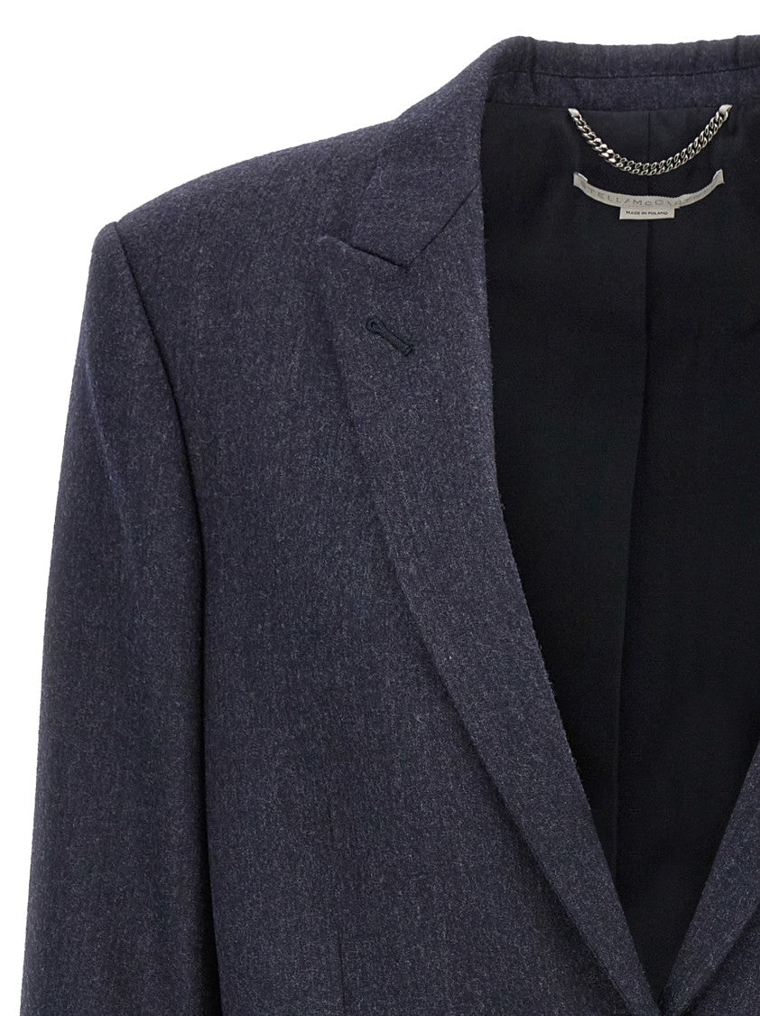 Stella Mccartney Tailored Grey Wool Flannel Blazer
