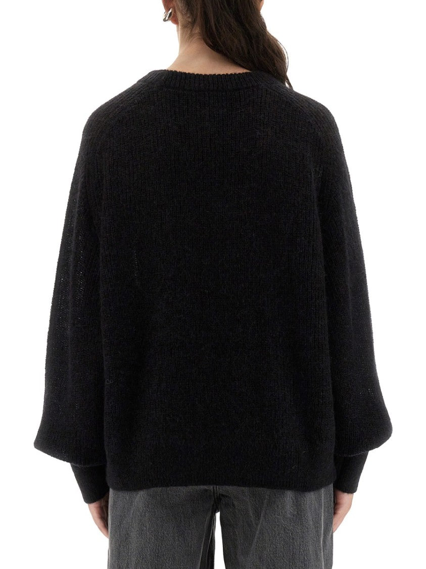 Rotate Birger Christensen Lightweight Knit Sweater With Logo Detail