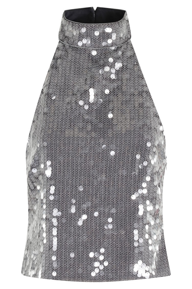 Rotate Net Sequin Halterneck Top