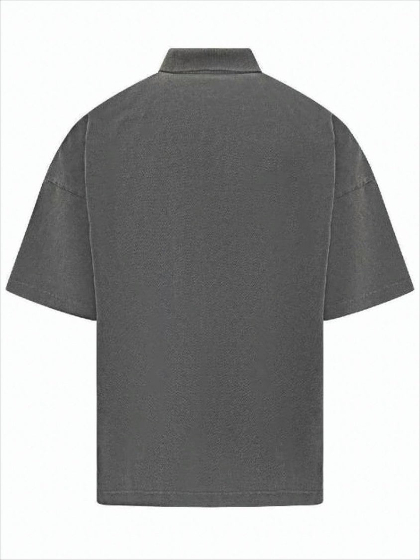 J. W. Anderson Relaxed Fit Short Sleeve Polo Shirt With Textured Finish