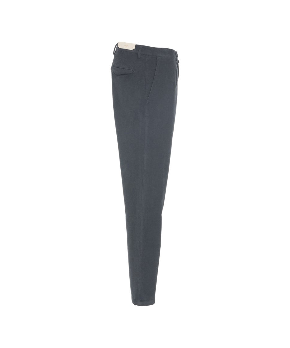 Briglia Pressed Pleat Chinos With Hidden Button Zip Closure