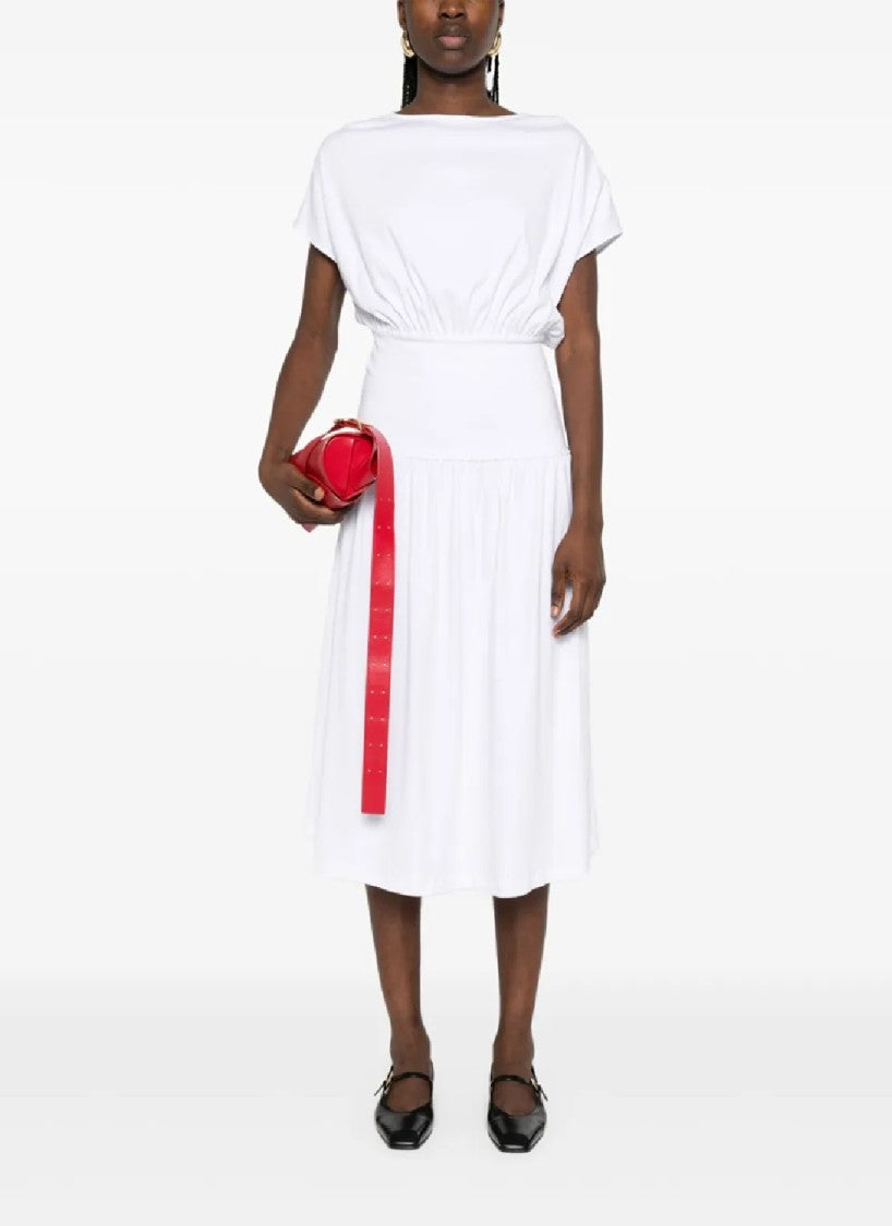 Fabiana Filippi Relaxed Silhouette Midi Dress With Cinched Waist