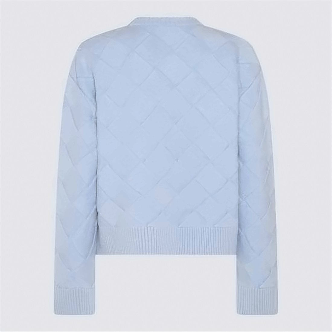Bottega Veneta Textured Quilted Knit Sweater With Ribbed Hem