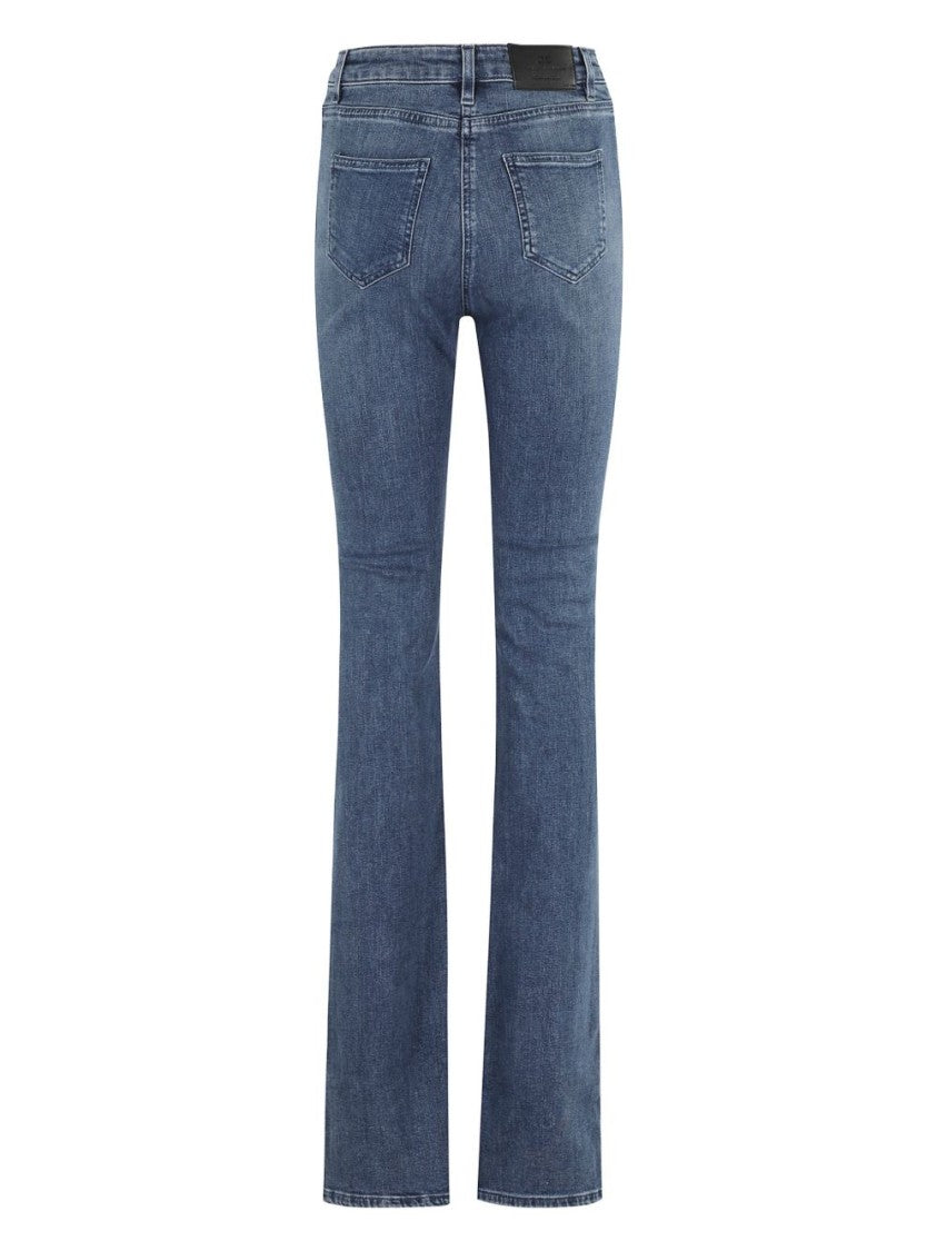 Elisabetta Franchi Classic Flared Jeans With Fitted Waist