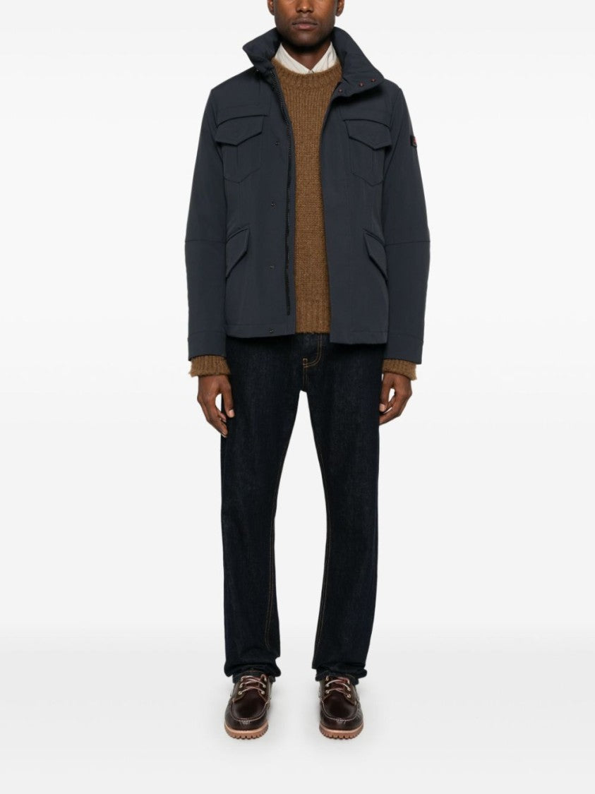 Peuterey Layered Technical Jersey Jacket With Concealed Hood