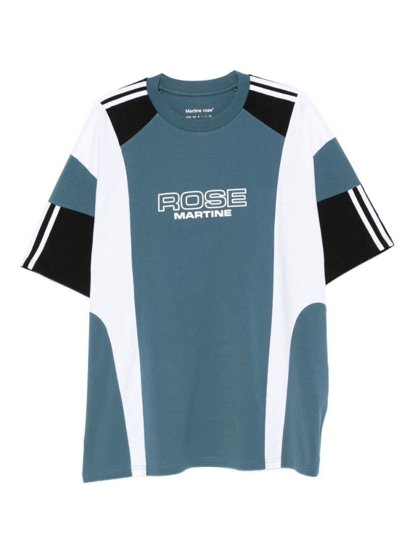 Martine Rose Panelled Short-Sleeve Crew Neck T-Shirt With Graphic Accents