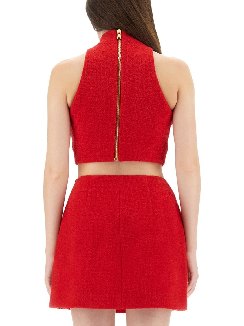 Balmain Wool Crop Top