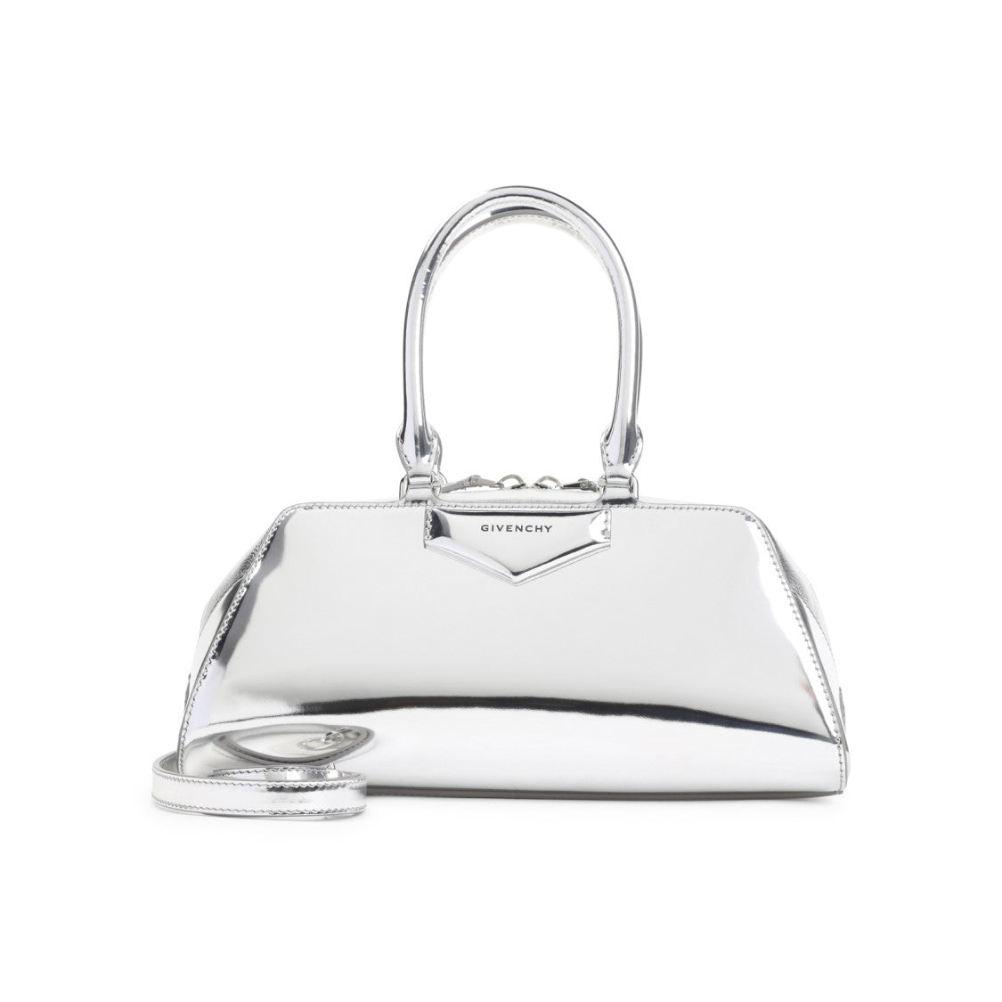 Givenchy Light Silvery Calf Leather Antigona Ew Small Handbag