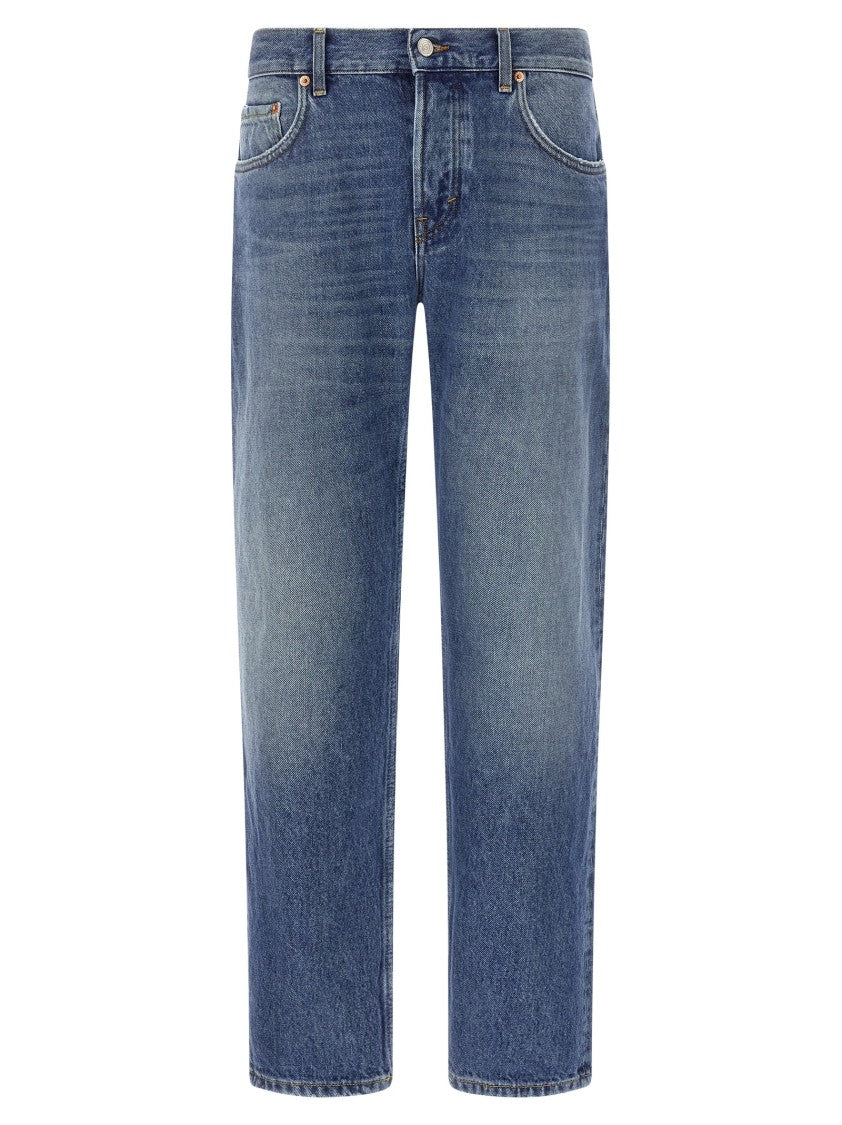 Department Five Straight Leg Stonewashed Denim Jeans With Classic Fit