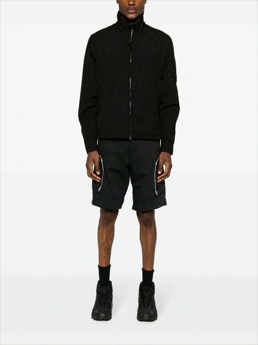 C.P. Company High-Collar Black Polyamide Casual Jacket