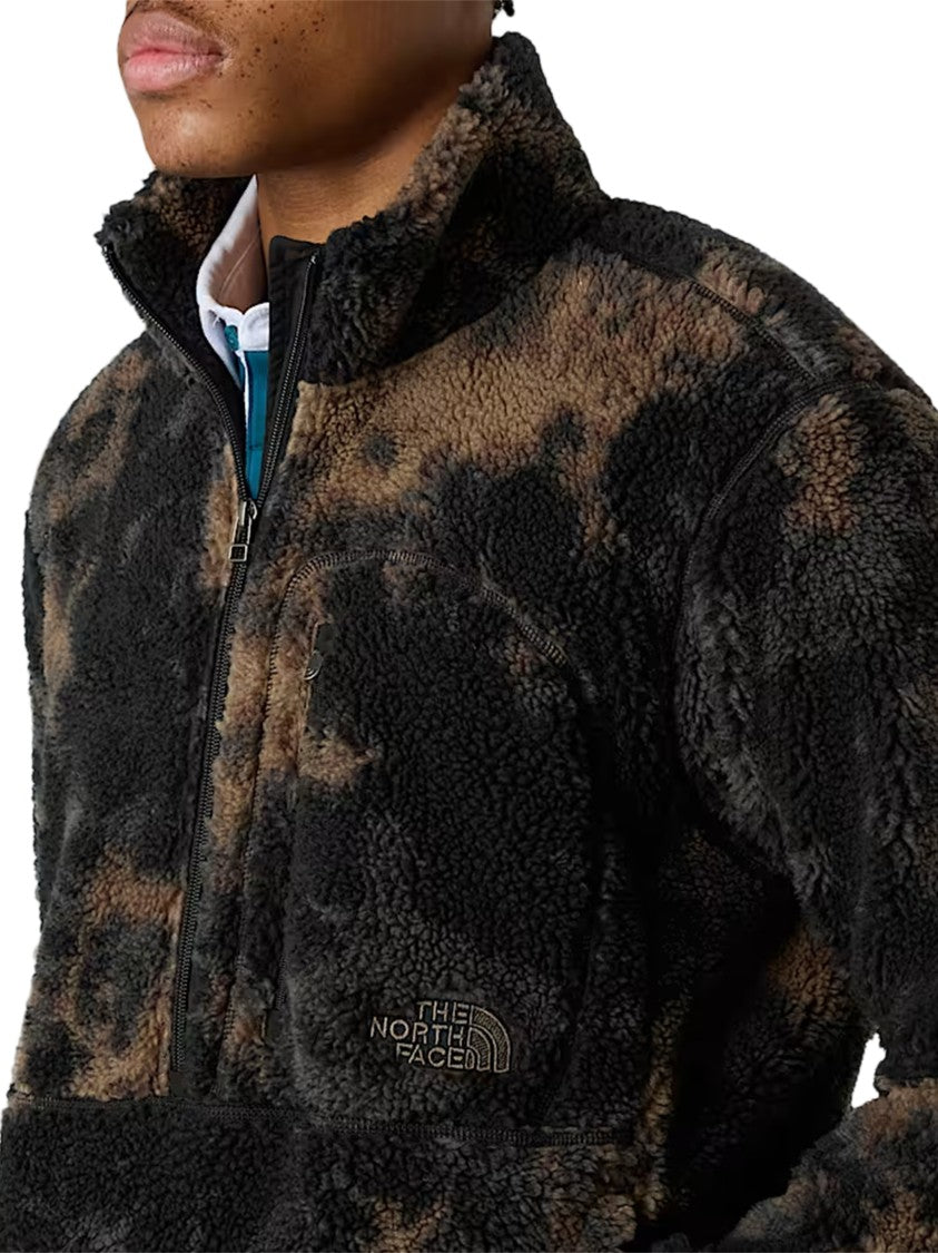 The North Face High-Collar Pullover Jacket In Textured Pile Fabric