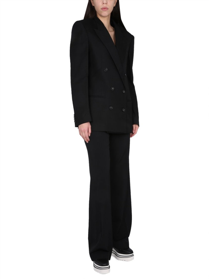 Stella Mccartney Wide-Legged Tailored Pants With Zipper And Hook Closure